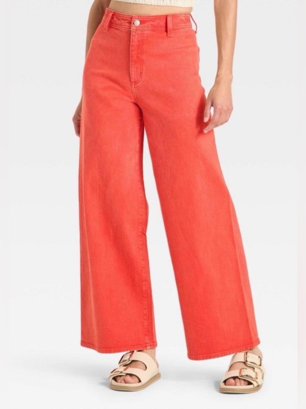 NWT Universal Thread Sailor Wide Leg Jeans Rust Red High Rise Size 6 Casual
